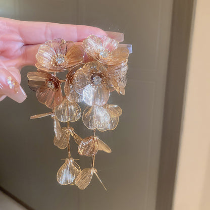 Adiffu Fresh Floral Tassel Earrings