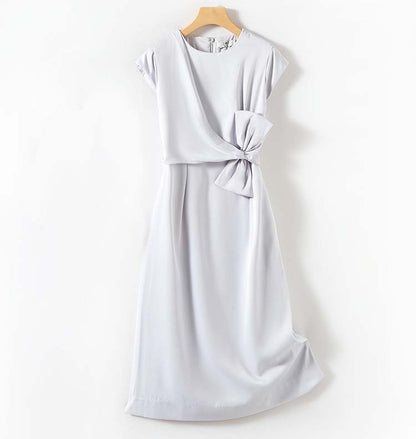 Adiffu Elegant Designed Bow Dress
