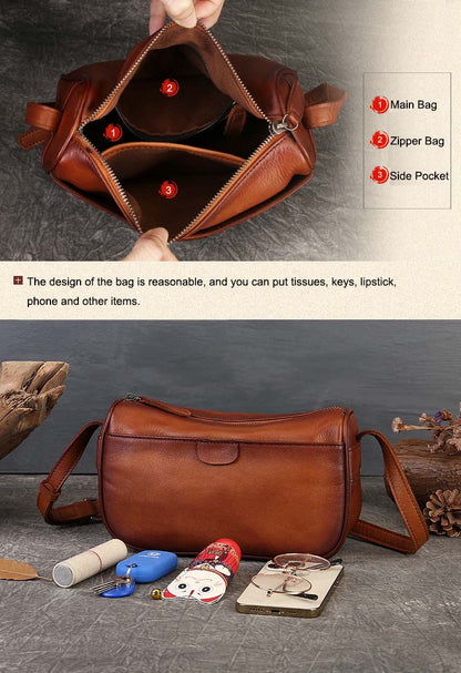 Adiffu Handmade Genuine Leather Crossbody Bag For Women