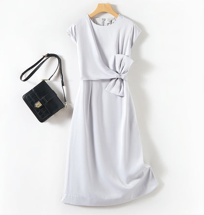 Adiffu Elegant Designed Bow Dress