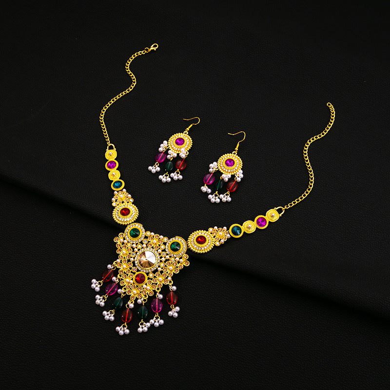 European and American Retro National Style Jewelry Set