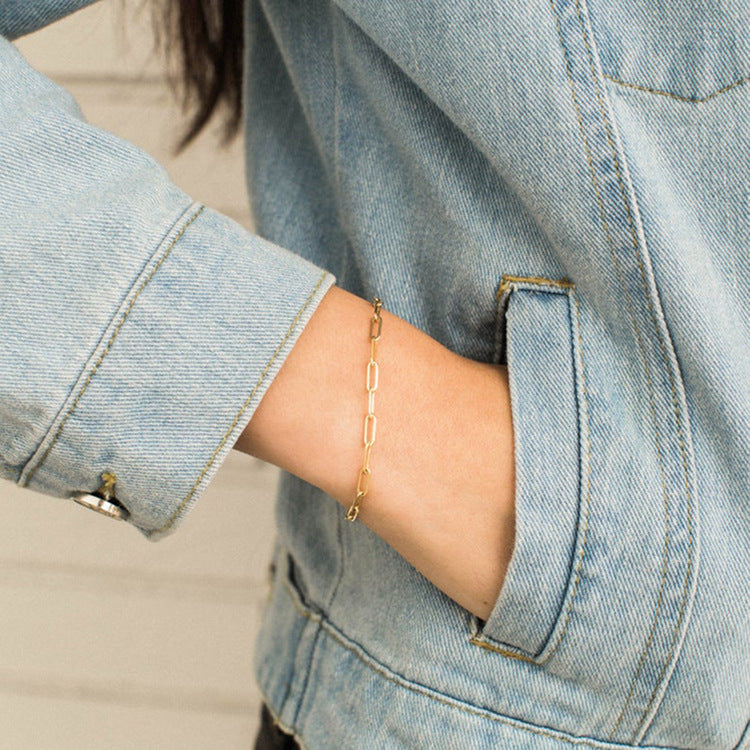 Stylish Paper Clip Bracelet