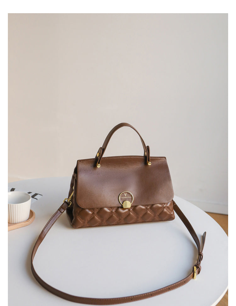 Large Capacity Diamond Texture Handbag For Women