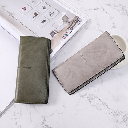 Adiffu Simple And Thin Money Clip Multi-Card Anti-degaussing Retro Change Clutch Bag