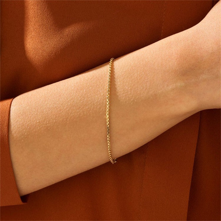Adiffu Elegant Box Chain Bracelet