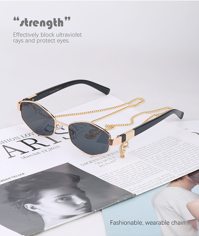 Adiffu Fashion Chain Sunglasses