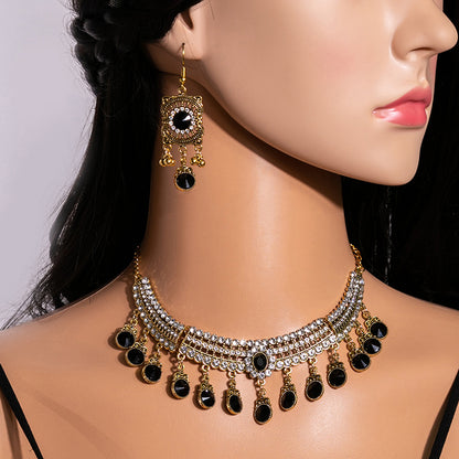 European and American Vintage Rhinestone Jewelry Set