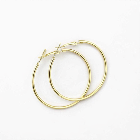 Adiffu European and American Fashion Round Earrings