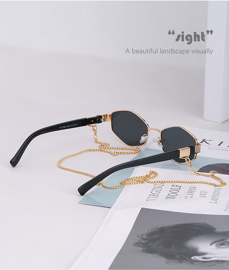 Adiffu Fashion Chain Sunglasses