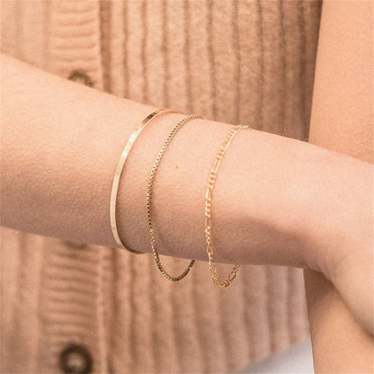 Adiffu Elegant Box Chain Bracelet