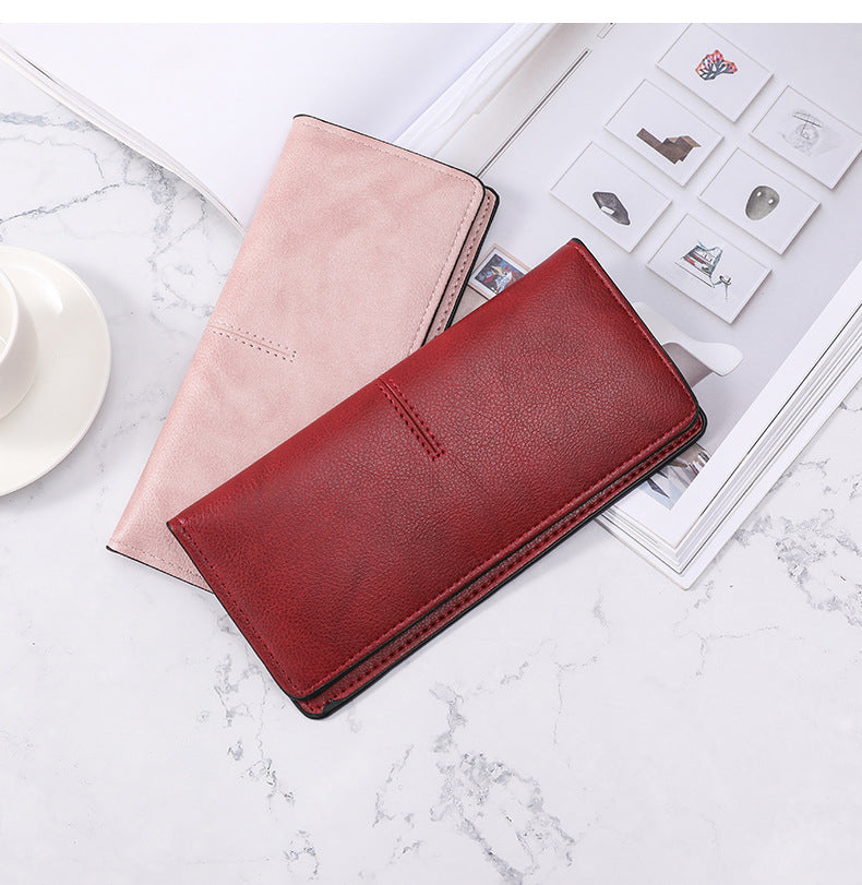 Adiffu Simple And Thin Money Clip Multi-Card Anti-degaussing Retro Change Clutch Bag