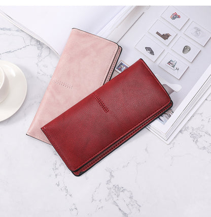 Adiffu Simple And Thin Money Clip Multi-Card Anti-degaussing Retro Change Clutch Bag
