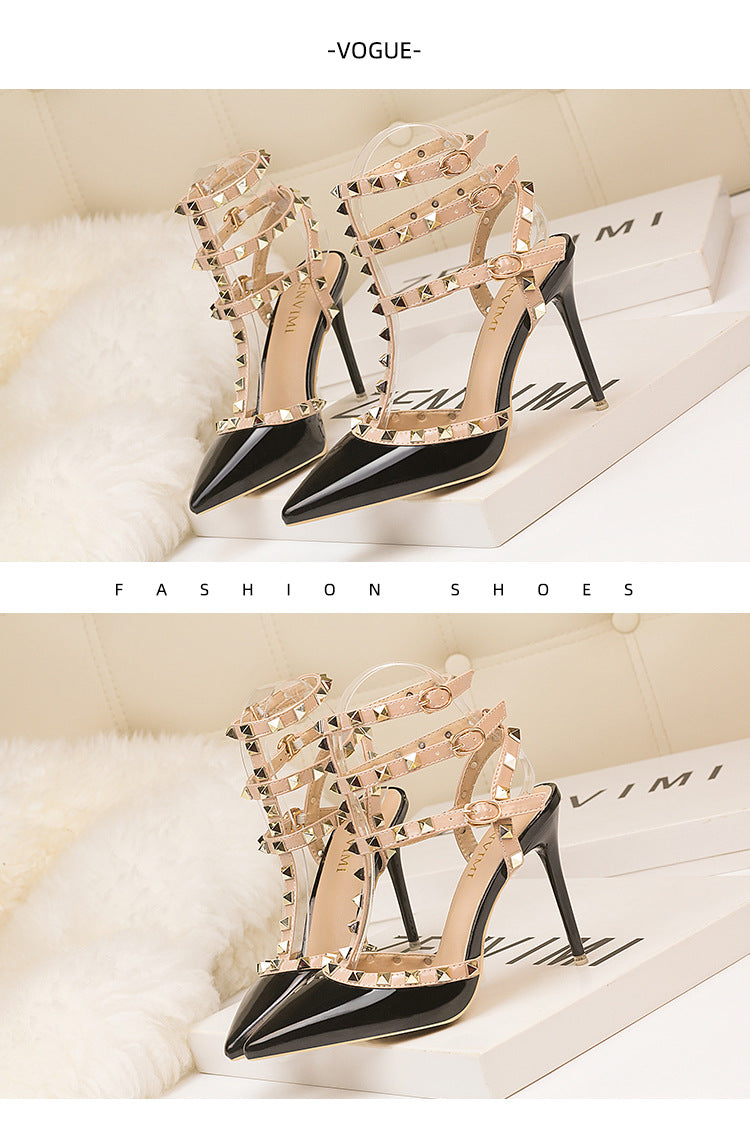 Roman Fashion Hollow High-Heeled Sandals
