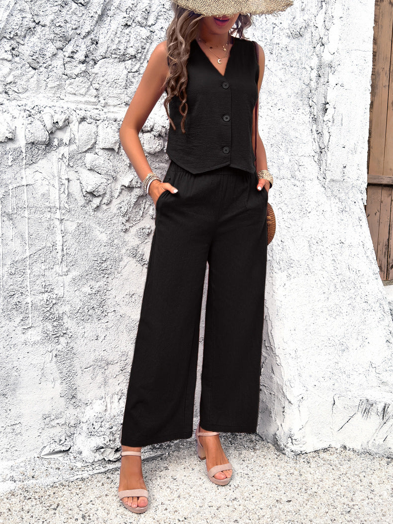 Stylish Solid Color Tank Set