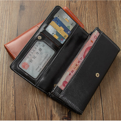 Adiffu Retro Long Multifunctional Wallet