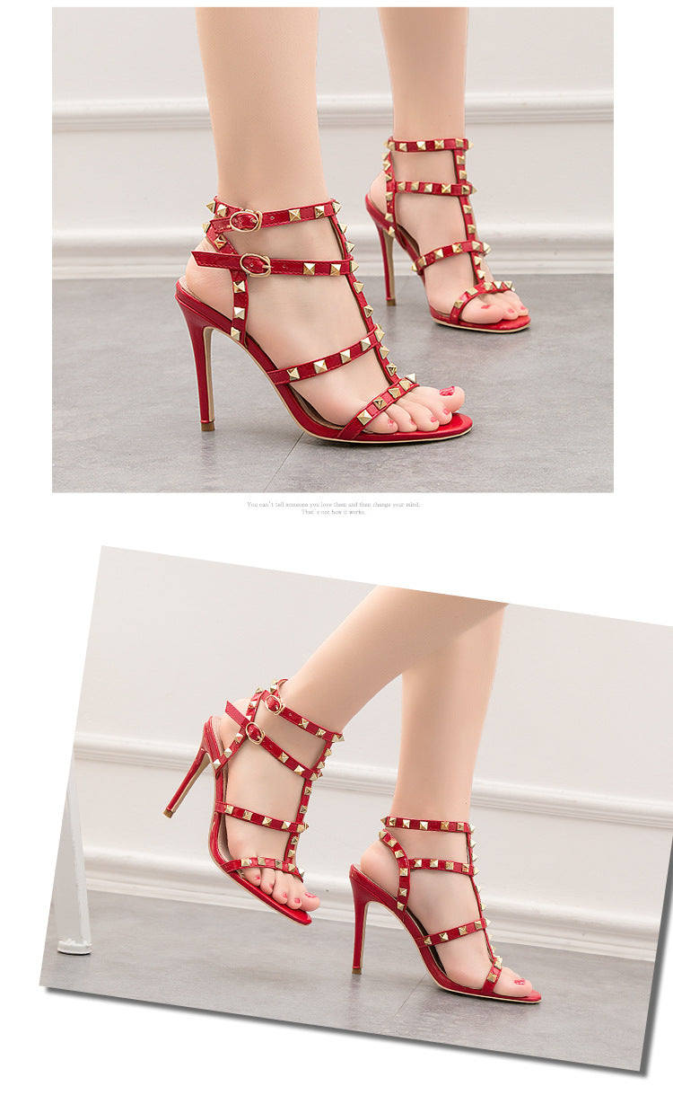 Retro Sexy High-Heeled Sandals