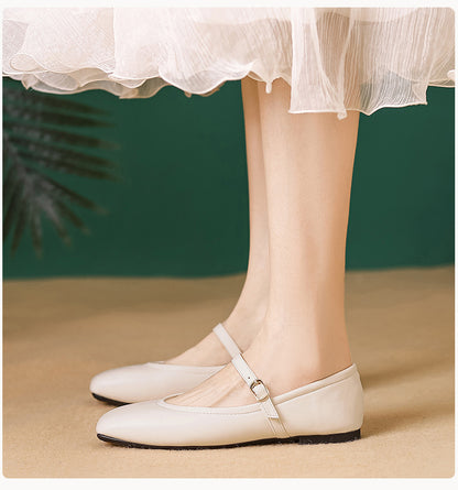 Adiffu French Retro Mary Jane Flats