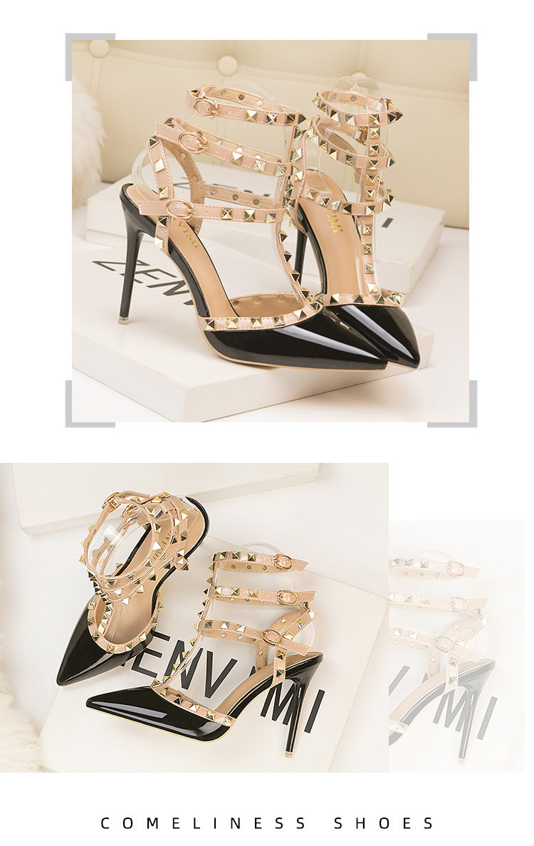 Roman Fashion Hollow High-Heeled Sandals