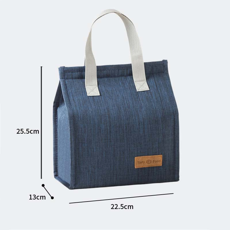 Adiffu Simple Meal Bag Vertical Portable Cationic Bento Bag Insulated Lunch Box Bag Large Capacity Bento Bag