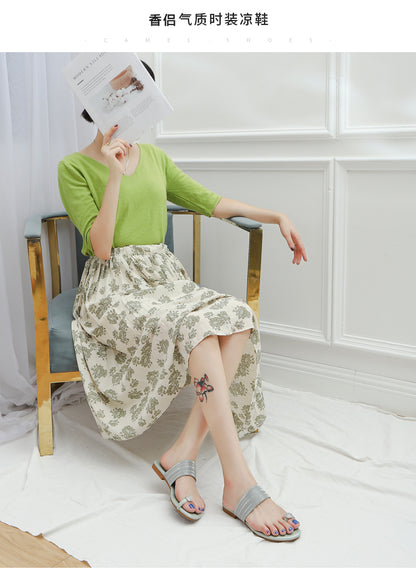 SunnyStride Soft-Comfort Flat Slides