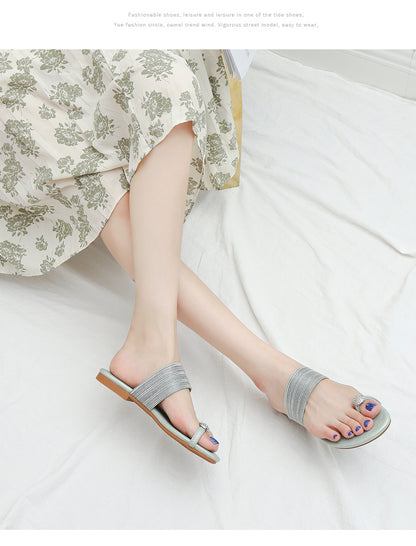 SunnyStride Soft-Comfort Flat Slides