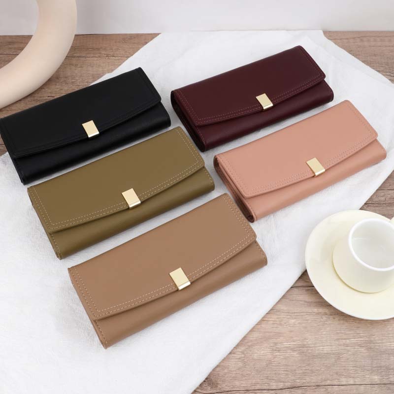 Long Triple Fold Women's Premium Clutch Bag