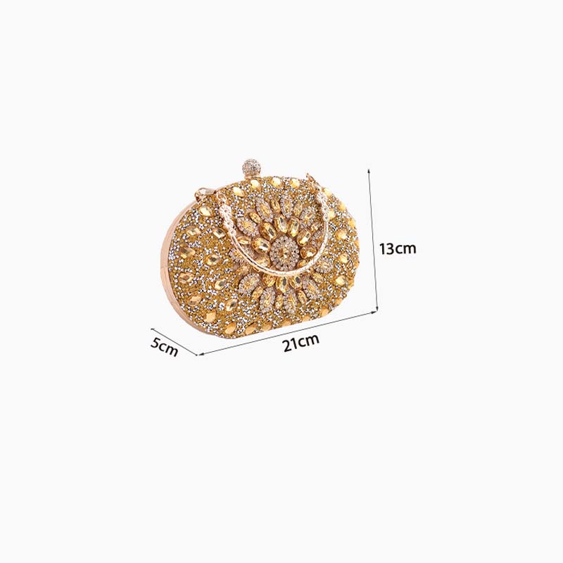 Adiffu Fashion Banquet Clutch Bag Dress Evening Bag Diamond Set Bag