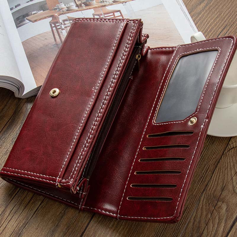 Adiffu Retro Long Multifunctional Wallet