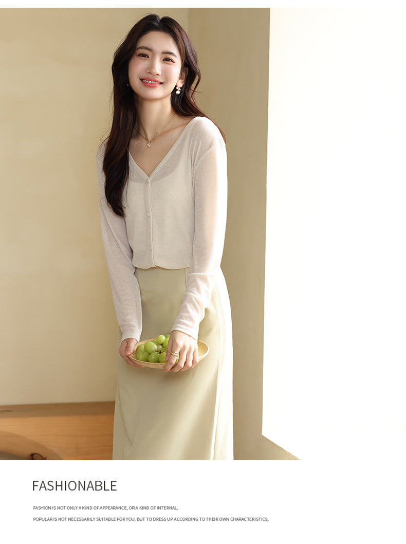 Adiffu Thin Air-conditioned Long-sleeved T-Shirt