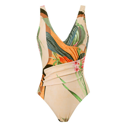 Adiffu Printed Long Skirt Swimsuit