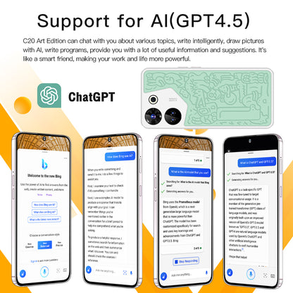 2024 New C20 Art Edition Smartphone 4G Network HD Screen 3+32GB Intelligent Mobile Phone