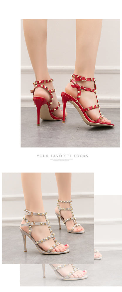 Retro Sexy High-Heeled Sandals