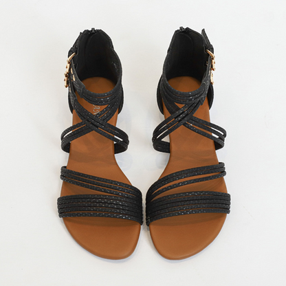 Open-toed Roman Sandals With Soft Soles