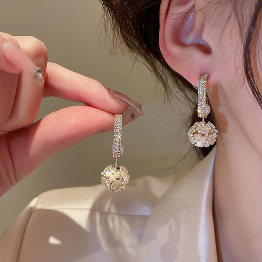 Two Ways To Wear Floral Pearl Earrings