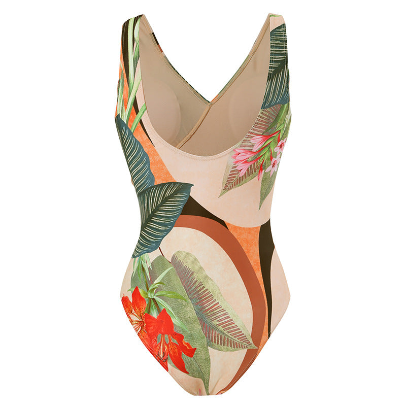 Adiffu Printed Long Skirt Swimsuit