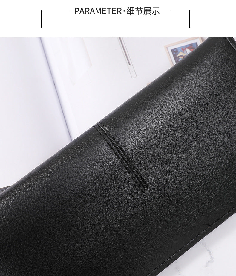 Adiffu Simple And Thin Money Clip Multi-Card Anti-degaussing Retro Change Clutch Bag