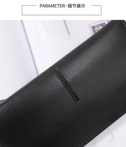 Adiffu Simple And Thin Money Clip Multi-Card Anti-degaussing Retro Change Clutch Bag