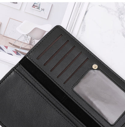 Adiffu Simple And Thin Money Clip Multi-Card Anti-degaussing Retro Change Clutch Bag