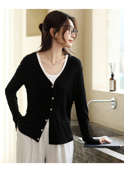 Adiffu Thin Air-conditioned Long-sleeved T-Shirt