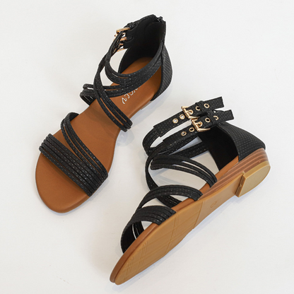 Open-toed Roman Sandals With Soft Soles