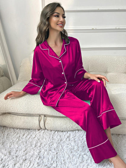Adiffu Bridesmaid Pajamas - Bridal Party Gift - Bridesmaid Gifts - Long Pant Sleeve Set - Bachelorette Party - Pajama for Women