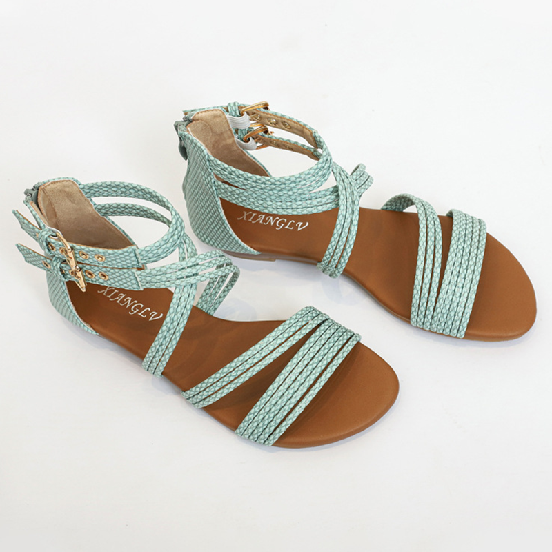 Open-toed Roman Sandals With Soft Soles