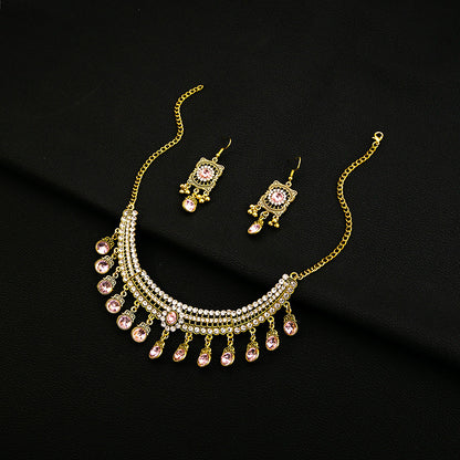 European and American Vintage Rhinestone Jewelry Set