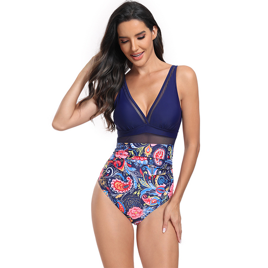 Navy Blue Sexy One-piece Swimsuit