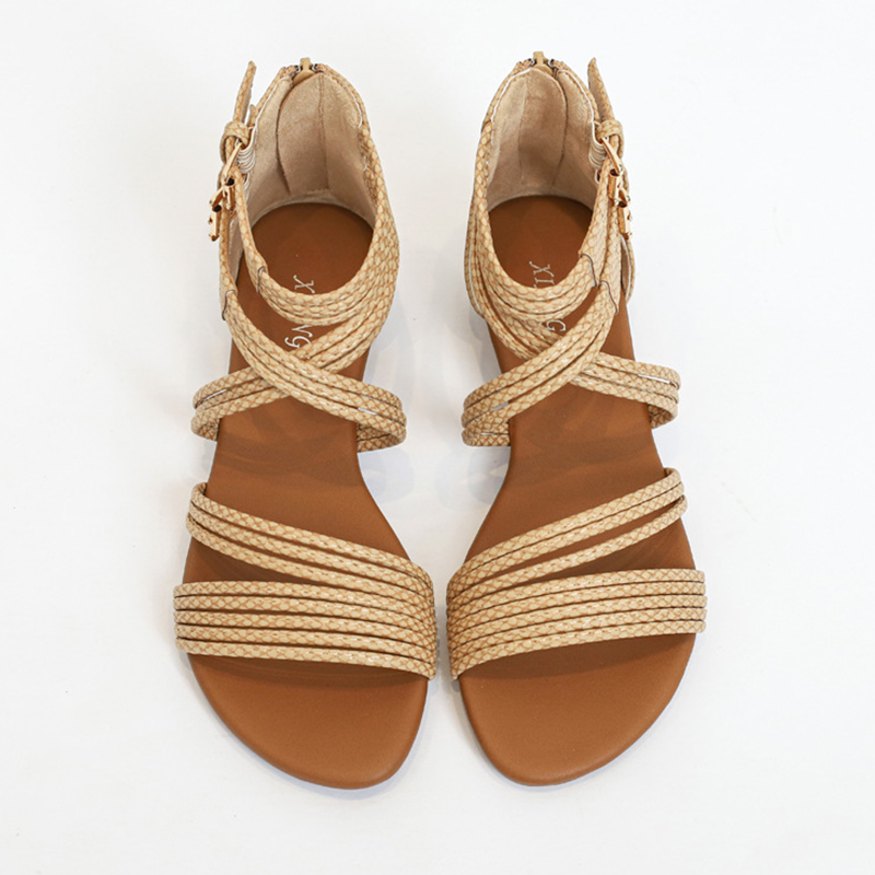 Open-toed Roman Sandals With Soft Soles