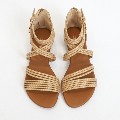 Open-toed Roman Sandals With Soft Soles
