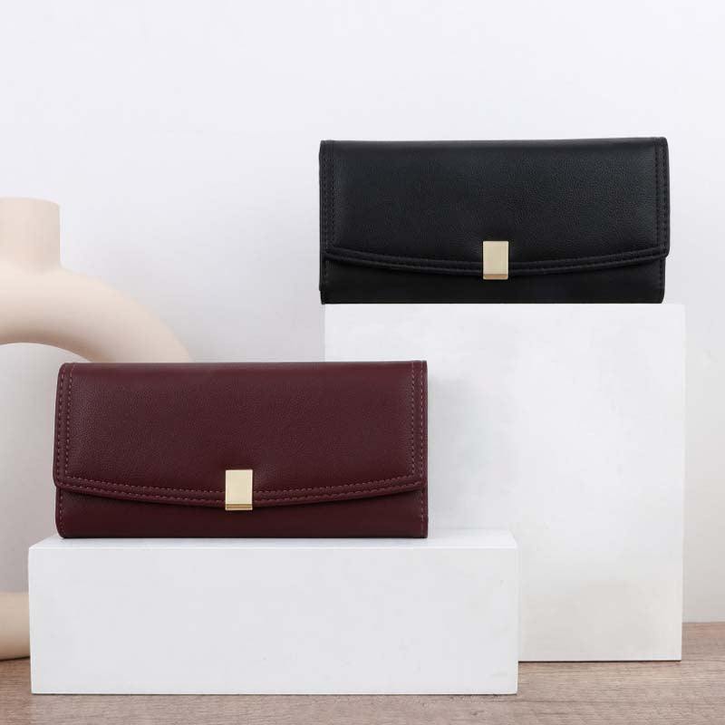 Long Triple Fold Women's Premium Clutch Bag