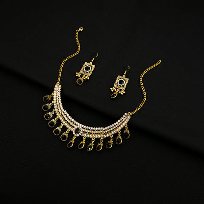 European and American Vintage Rhinestone Jewelry Set
