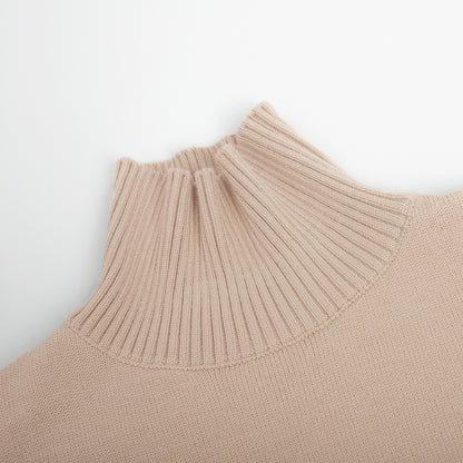 Adiffu Loose Comfortable Turtleneck Knit Pullover Sweater