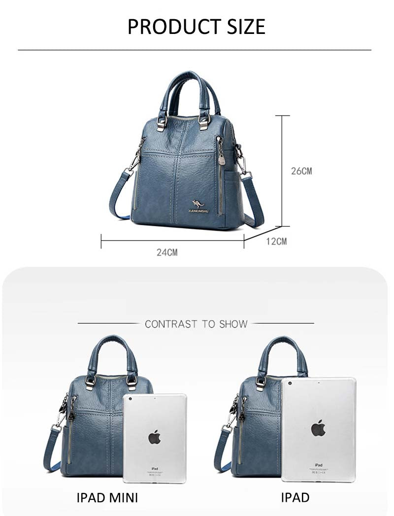 Adiffu Fashion Multi-Functional Backpack Handbag Single Shoulder Crossbody Bag